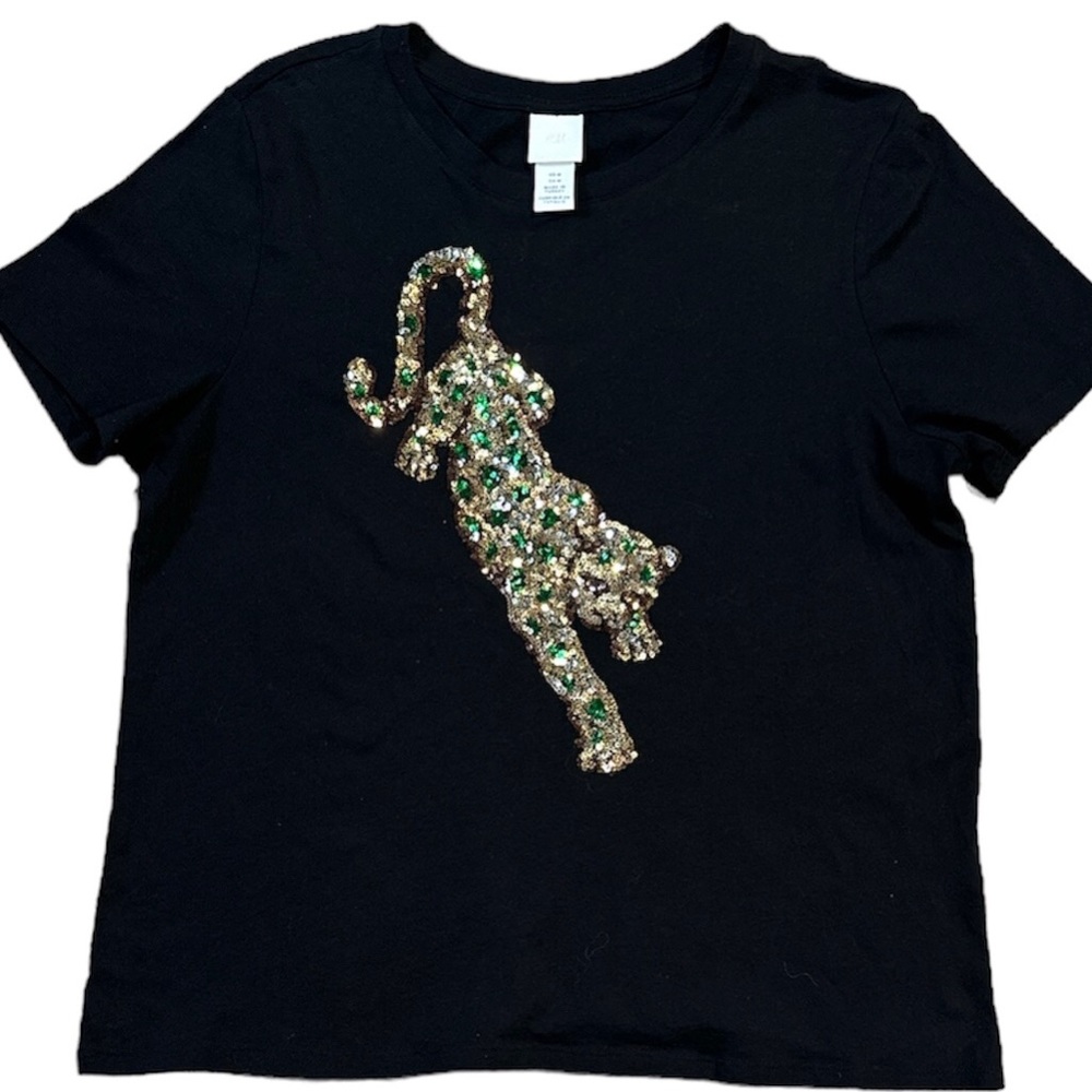 Black sequined top